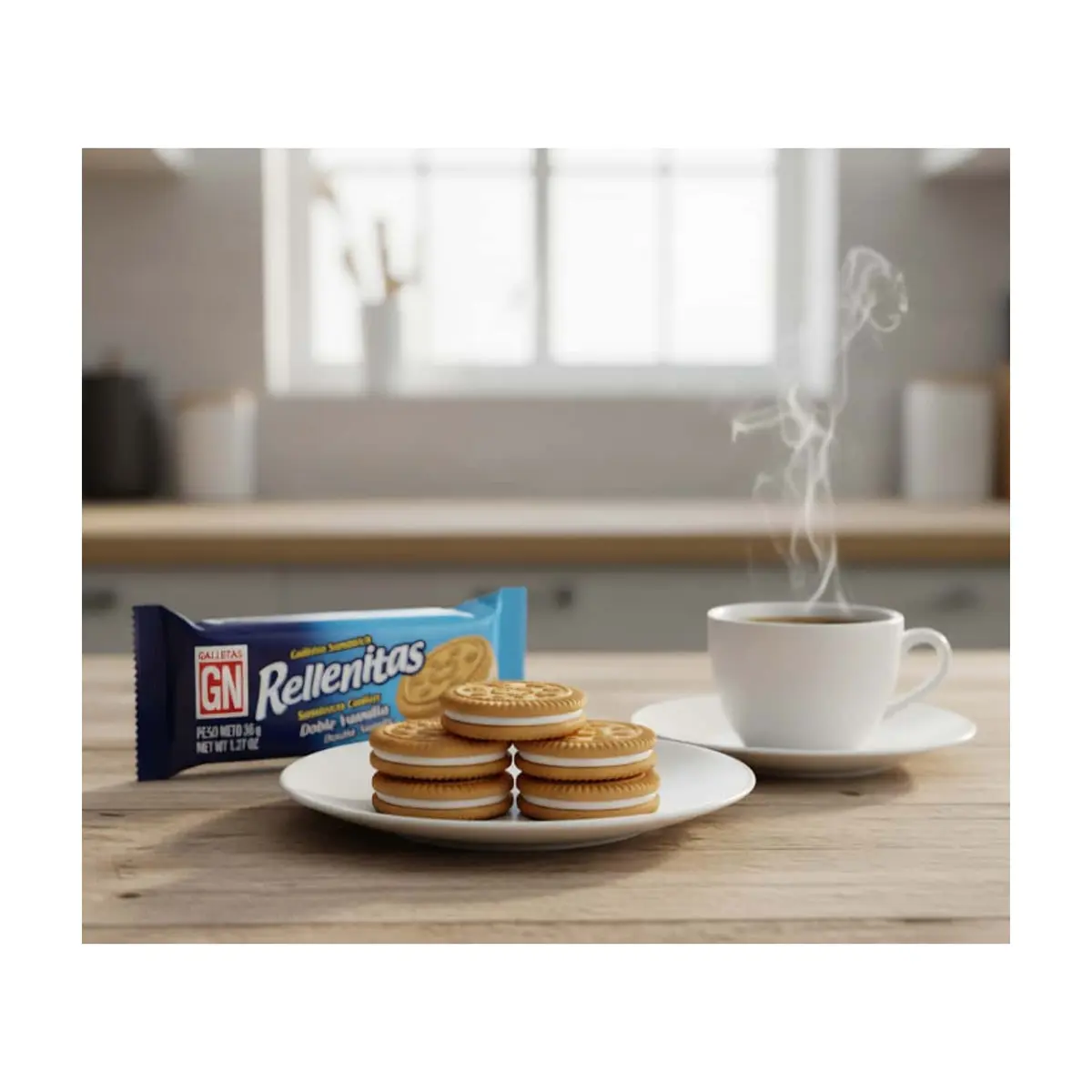 Galletas y crema sabor vainilla Rellenitas (36 g / 1.27 oz) - Miniatura 4