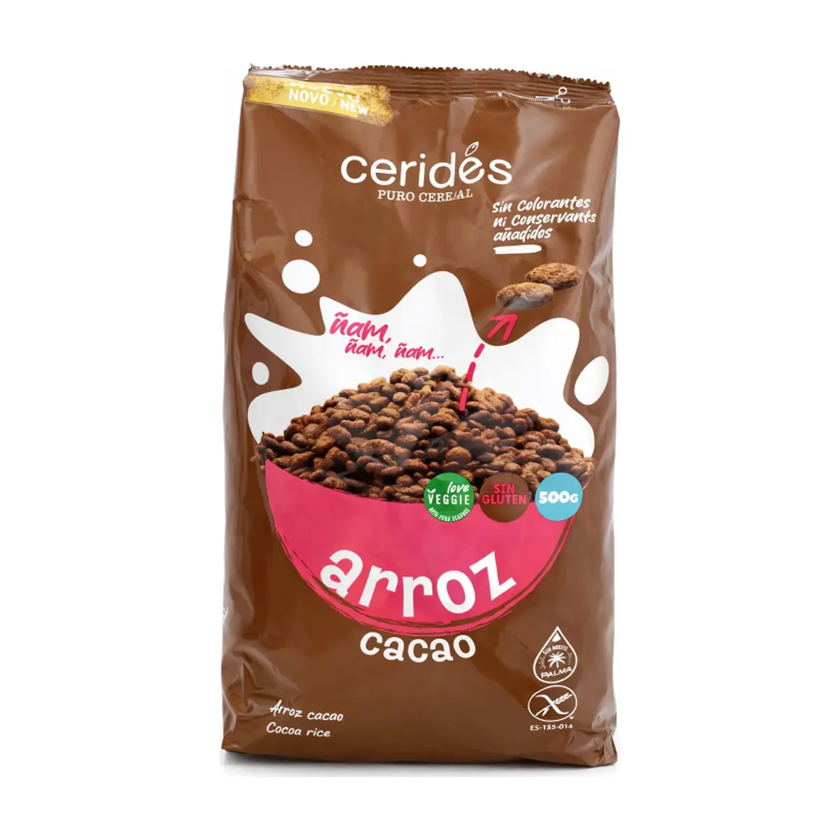 Cereal de arroz inflado con sabor a chocolate Ceridés (500 g / 1.1 lb) - Miniatura 5