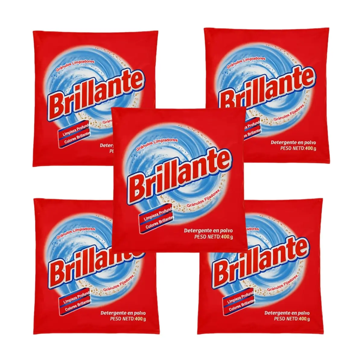Detergente en polvo Brillante (5 x 400 g / 14.10 oz) - Miniatura 1