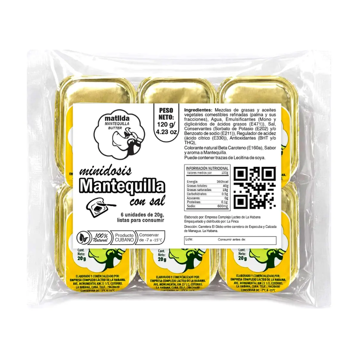 Mantequilla con sal Matilda (6 x 20 g / 4.23 oz) - Miniatura 1