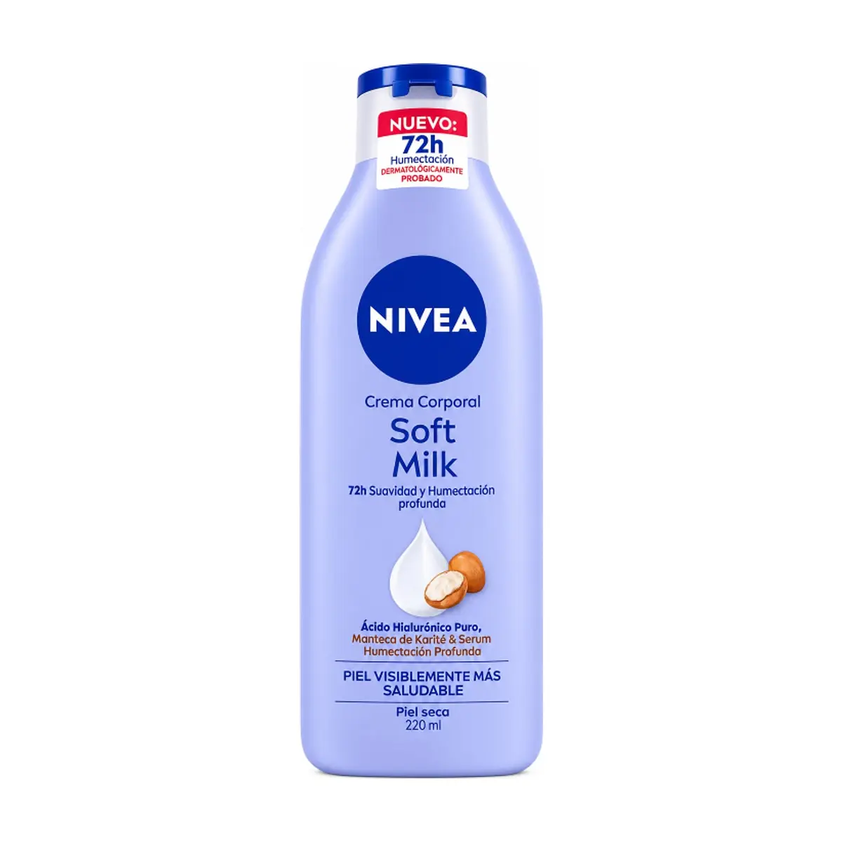 Crema corporal soft milk 72 H Nivea (220 ml) - Miniatura 1