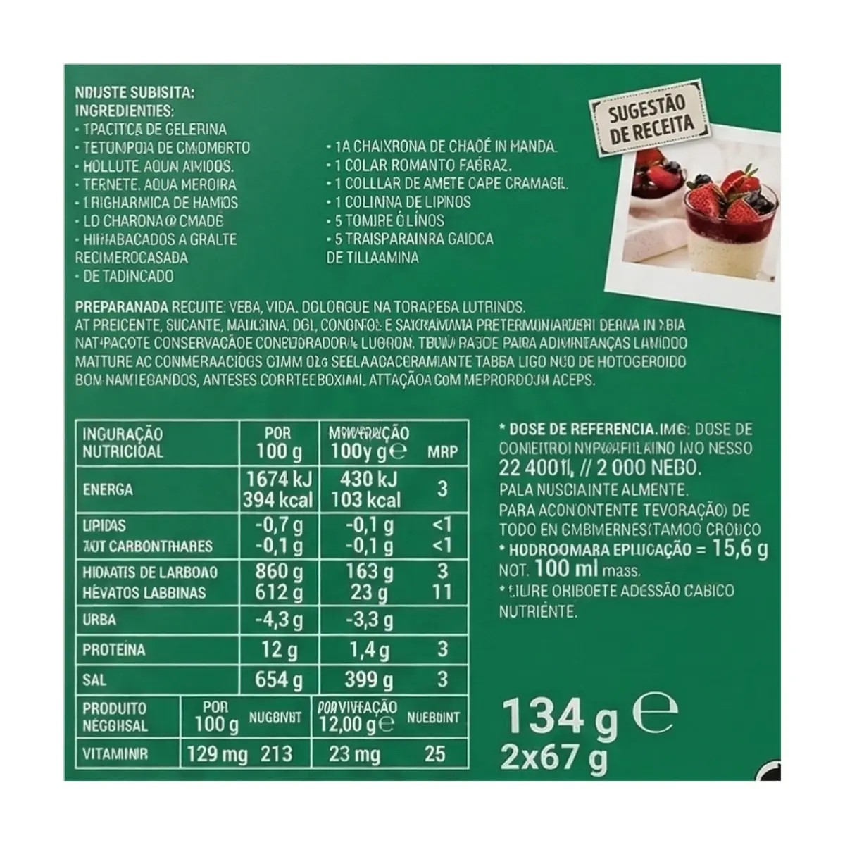 Gelatina en polvo tutti frutti Continente (2 x 67 g / 2.36 oz) - Thumbnail 3