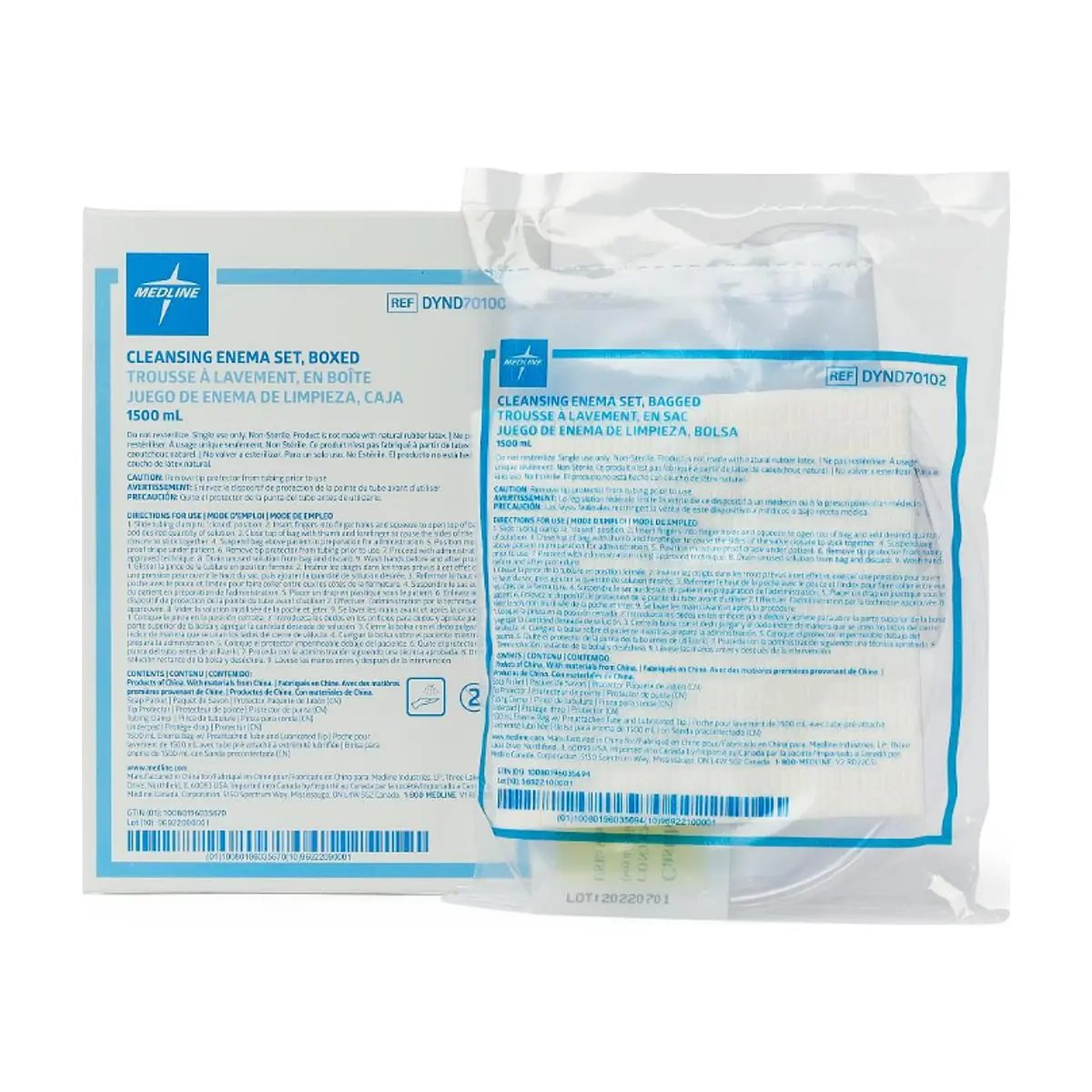 Juego de enema de limpieza Medline (1500 ml) - Thumbnail 2