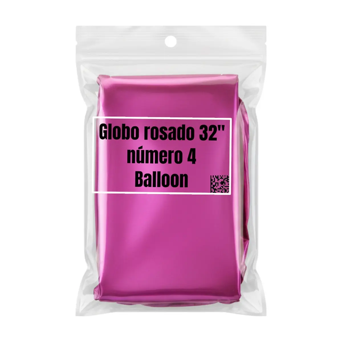Globo rosado 32" número 4 Balloon - Thumbnail 3