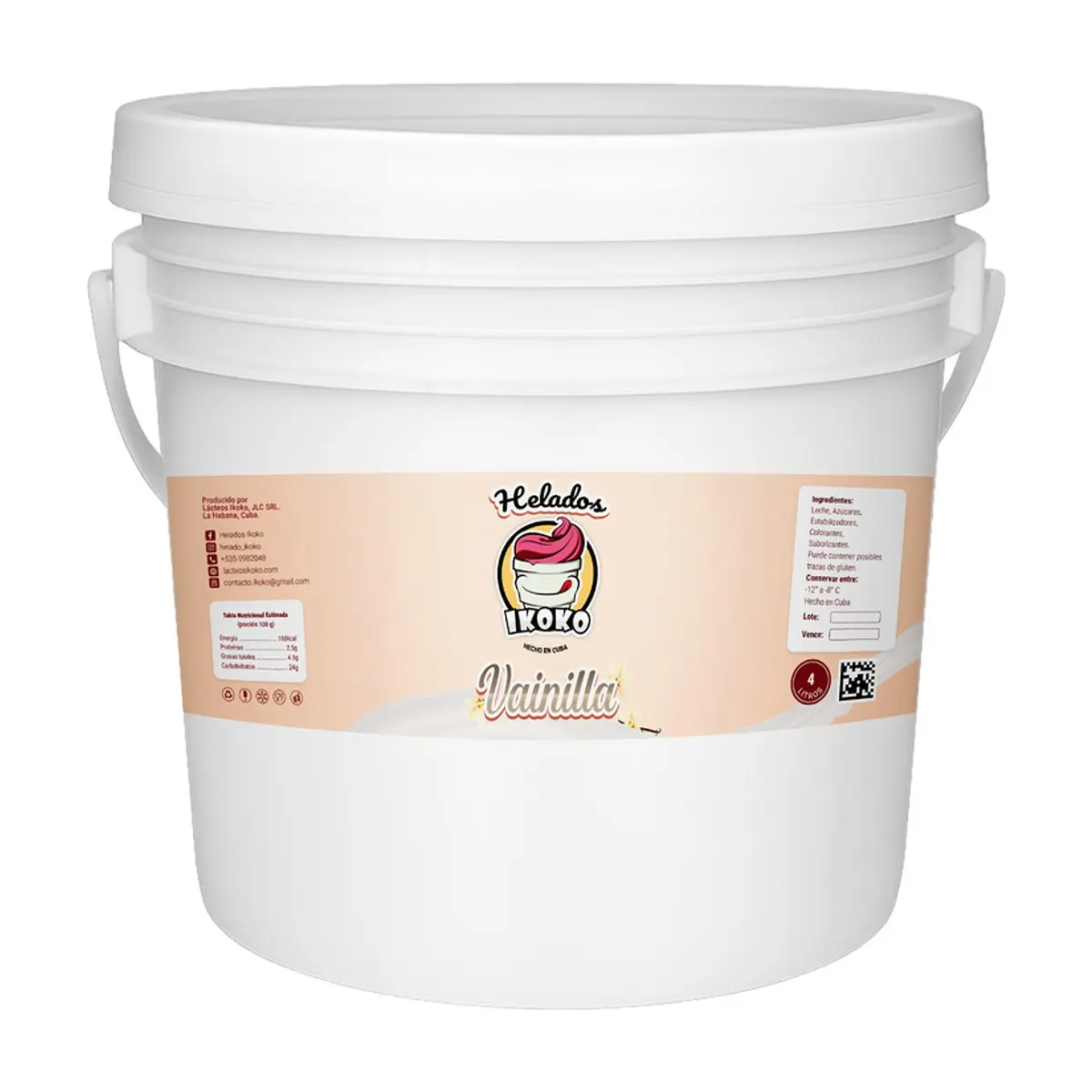 Helado sabor vainilla Ikoko (4 L) - Miniatura 1