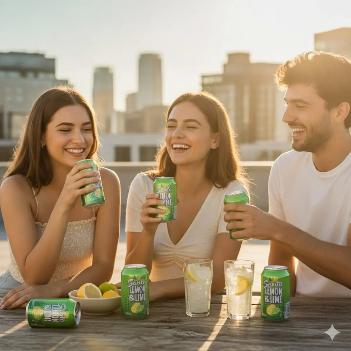 Refresco gaseado de limón y lima Santa (24 x 330 ml) - Thumbnail 4
