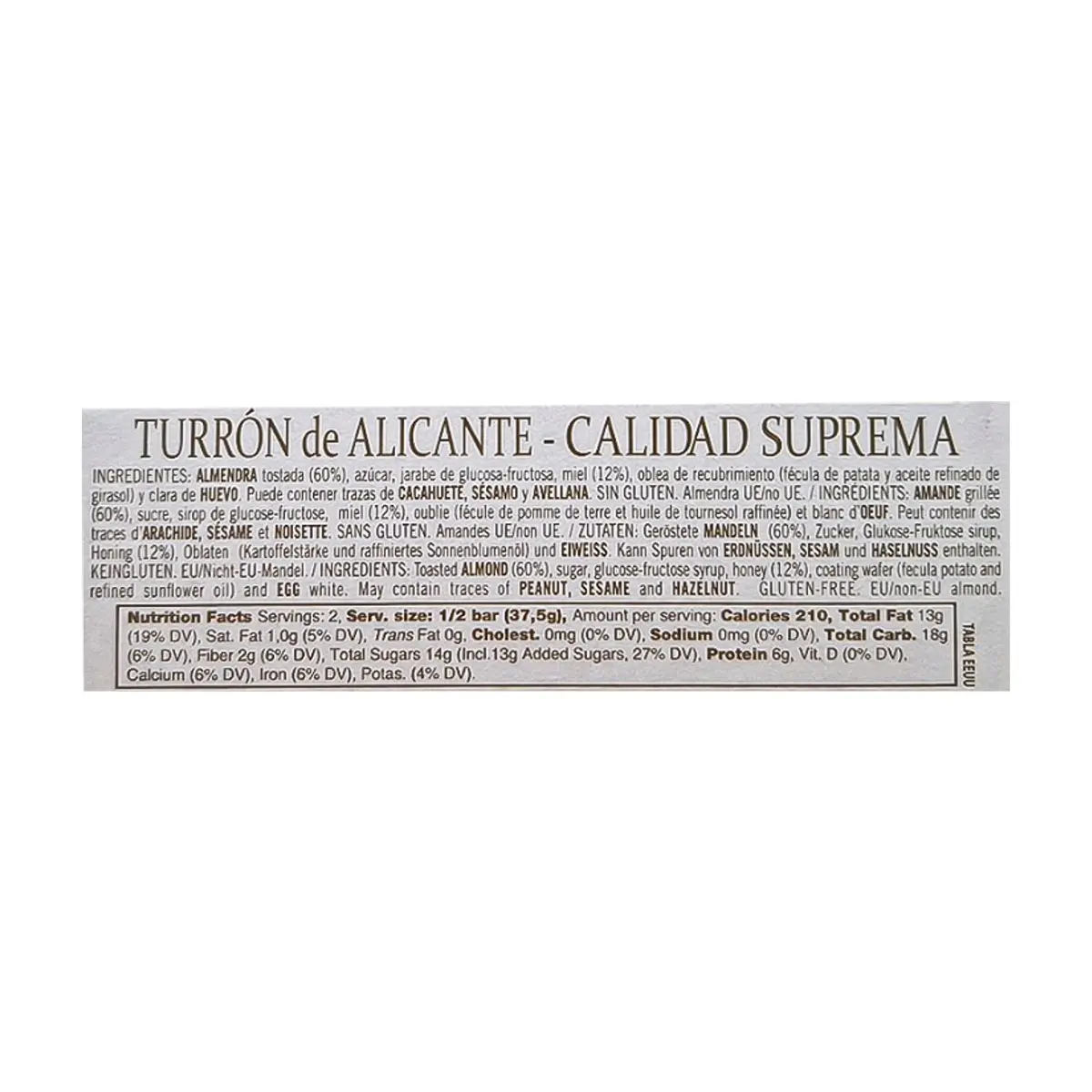 Dúo de turrón de jijona y de alicante El Romero (150 g / 5.29 oz) - Miniatura 3