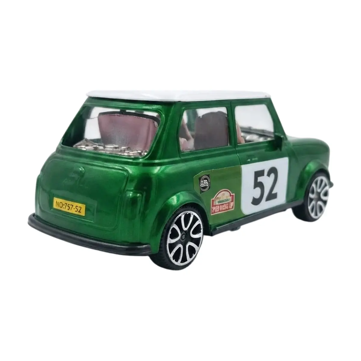 Carro clásico de juguete Mini Cooper verde y blanco Toys - Thumbnail 2