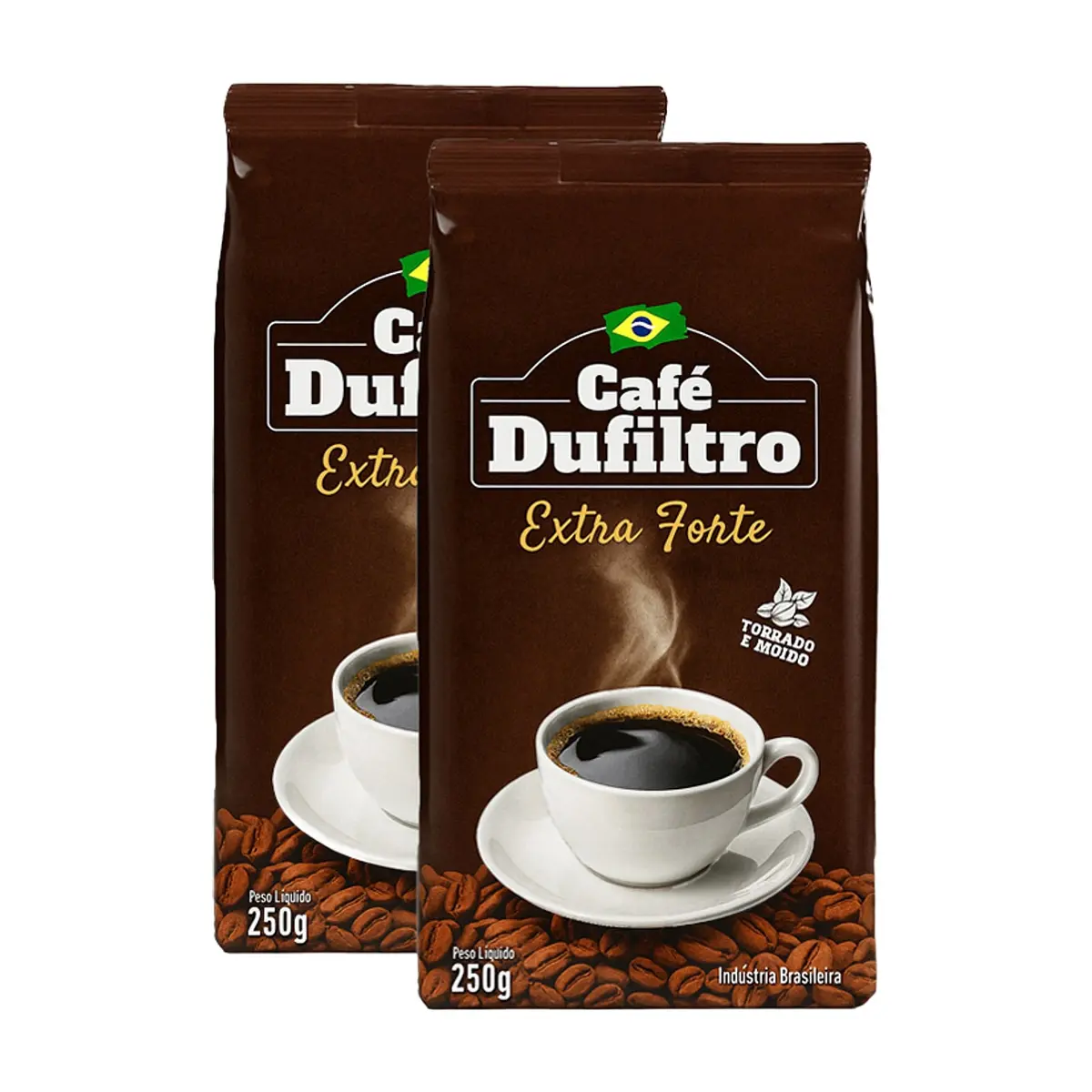 Café tostado y molido extra fuerte Dufiltro (2 x 250 g / 8.8 oz)