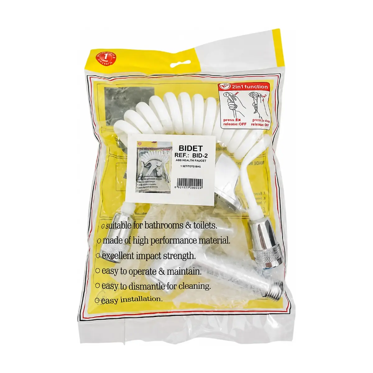 Ducha bidet manual ABS BID-2 (1.5 m)
