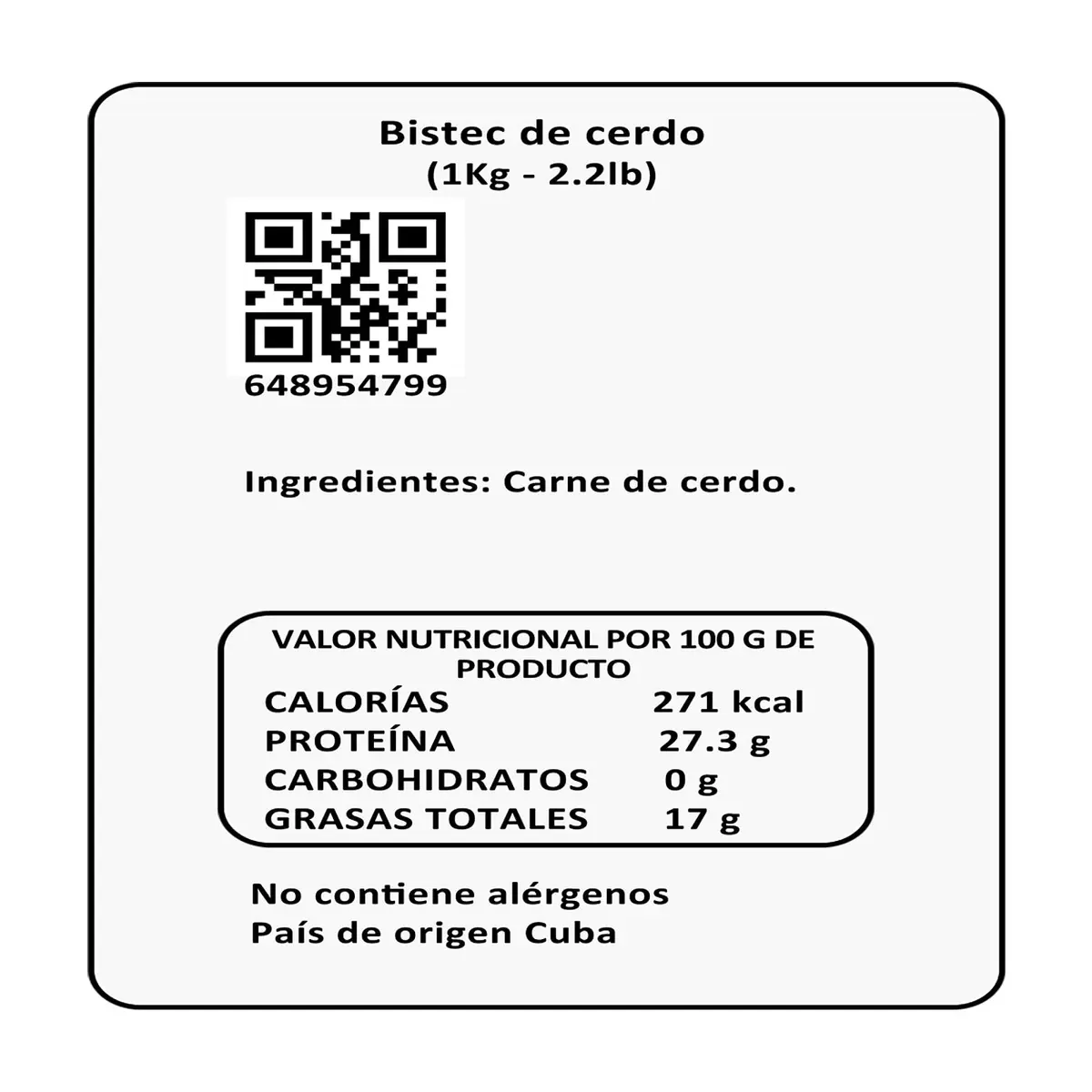 Bistec de cerdo Y&D Ricos (1 kg / 2.2 lb) - Thumbnail 2