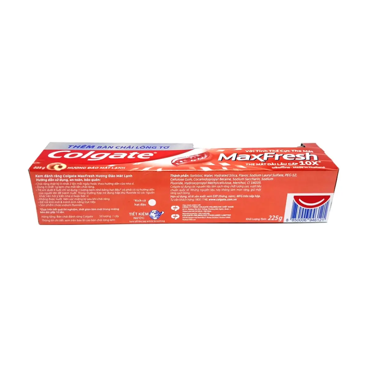 Cepillo de dientes para adultos + Pasta dental Icy Peach Max Fresh Colgate (225 g / 7.93 oz) - Thumbnail 2