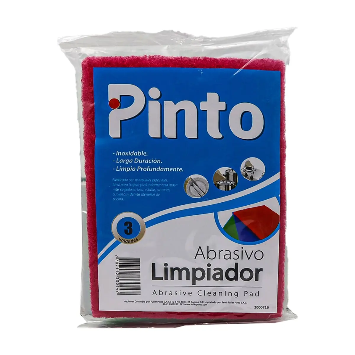 Paño abrasivo limpiador Pinto (3 U)