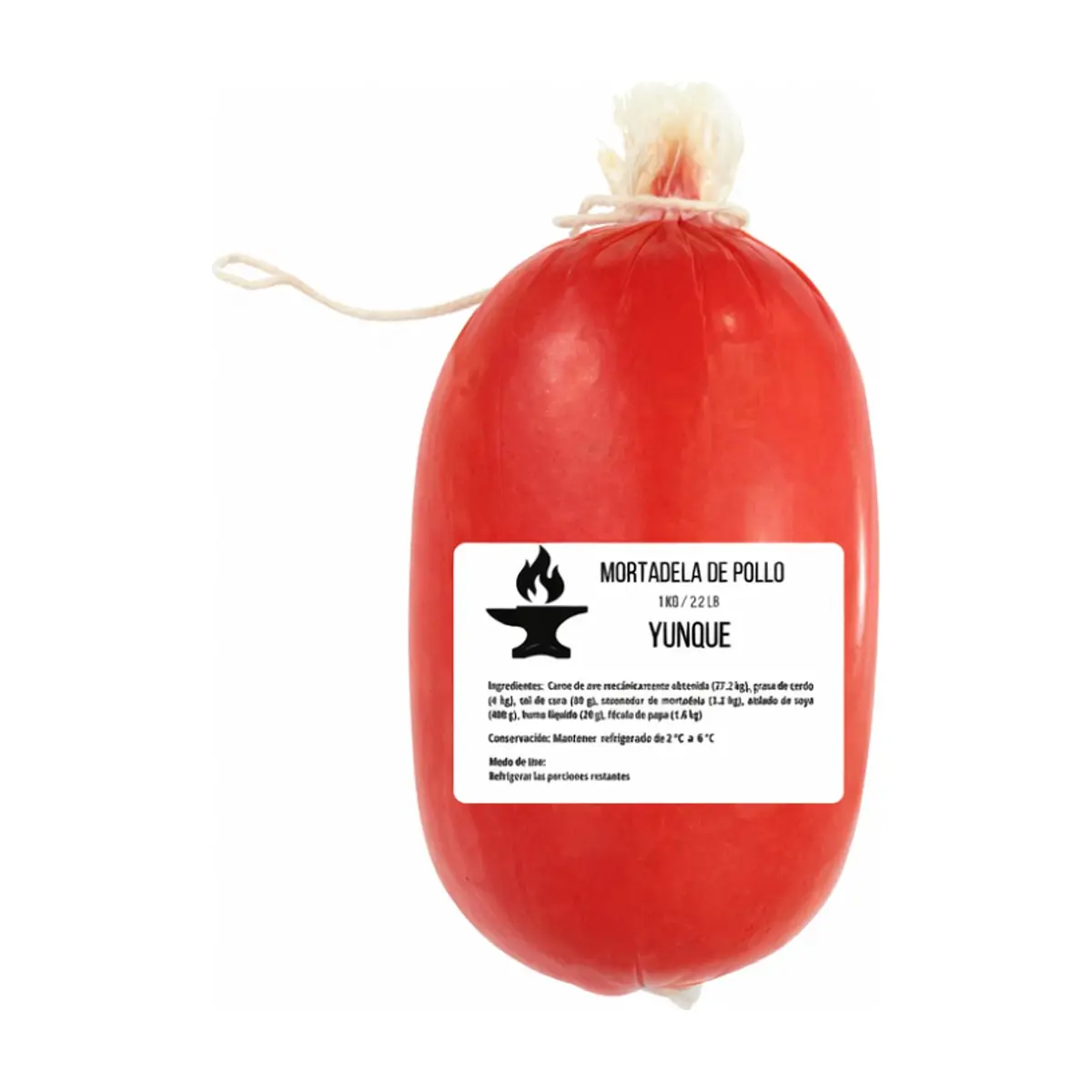Mortadela de pollo Yunque (1 kg / 2.2 lb) - Thumbnail 2