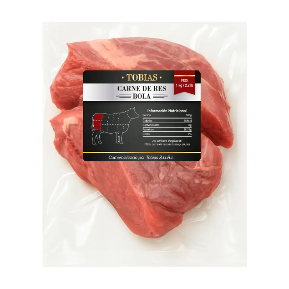 Bola de res Tobías (1 kg / 2.2 lb) - Thumbnail 2