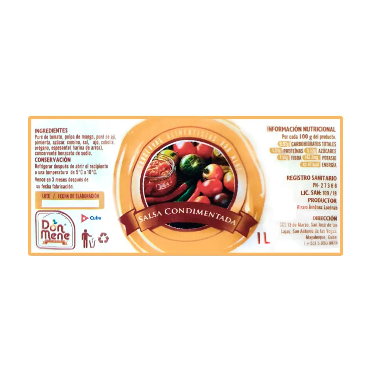 Salsa Condimentada Don Mene (1 L) - Miniatura 2