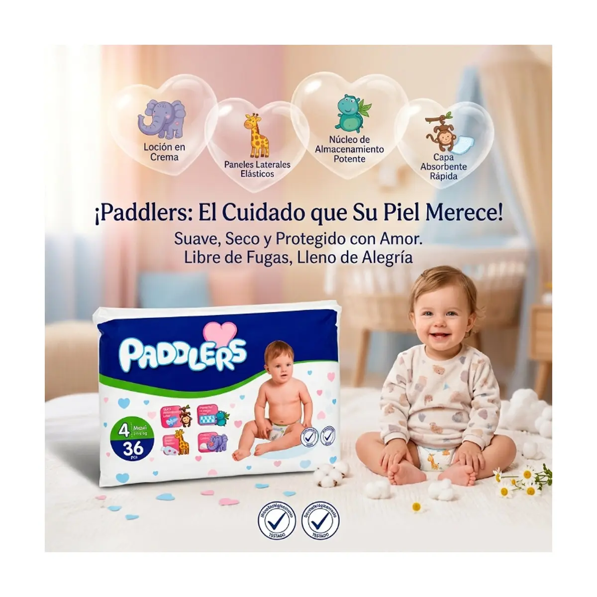 Pañales para bebé etapa 4 Paddlers (36 U) - Thumbnail 5