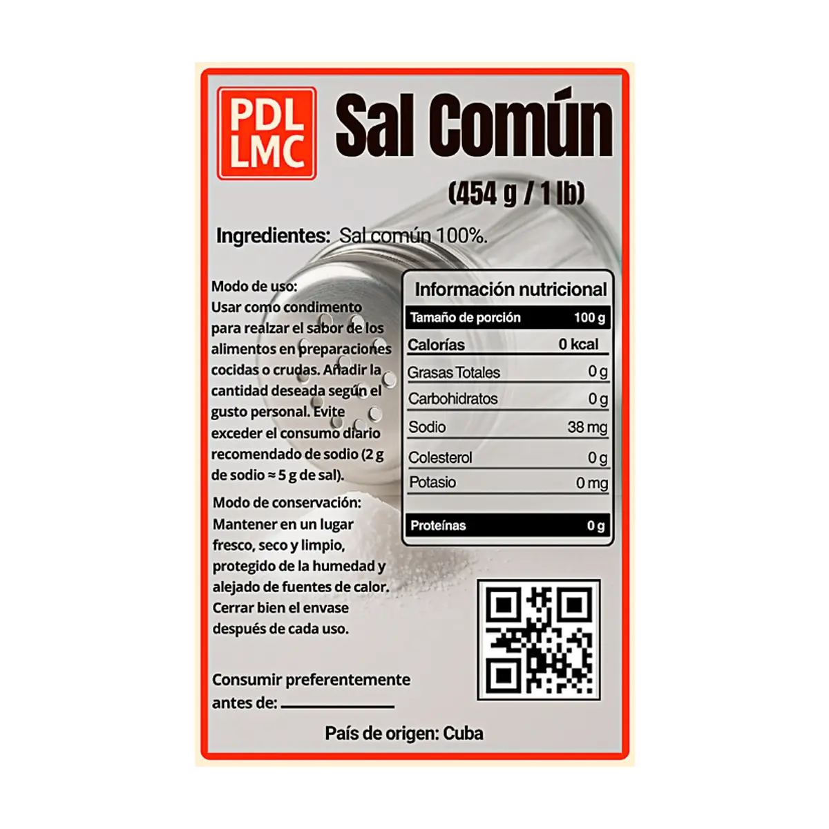 Sal fina común PDL LMC (454 g / 1 lb) - Miniatura 2