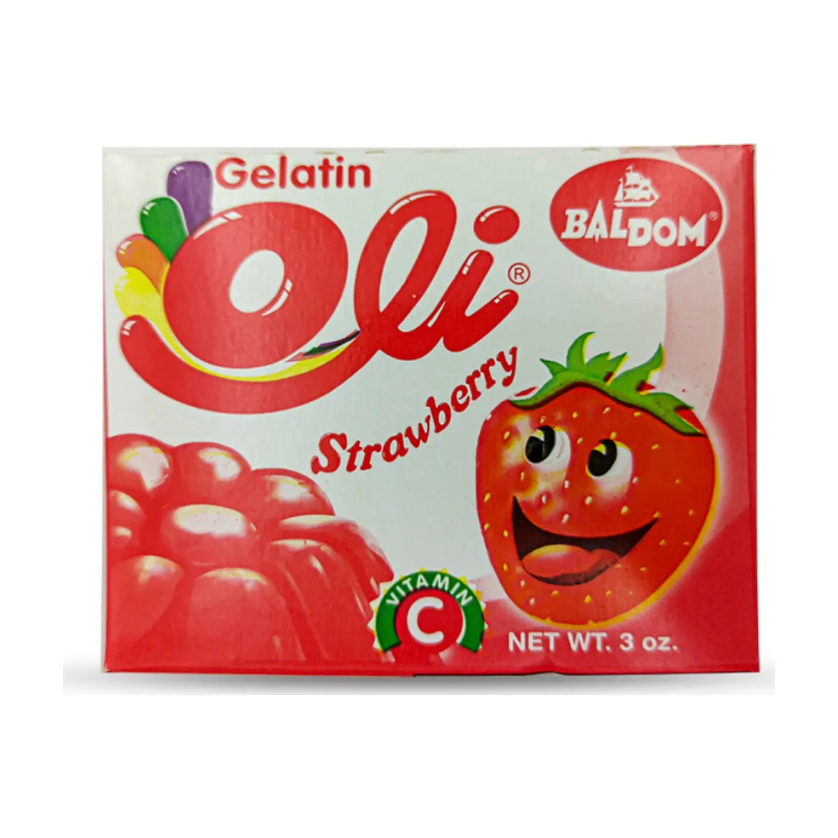 Gelatina sabor fresa Oli (85 g / 3 oz)