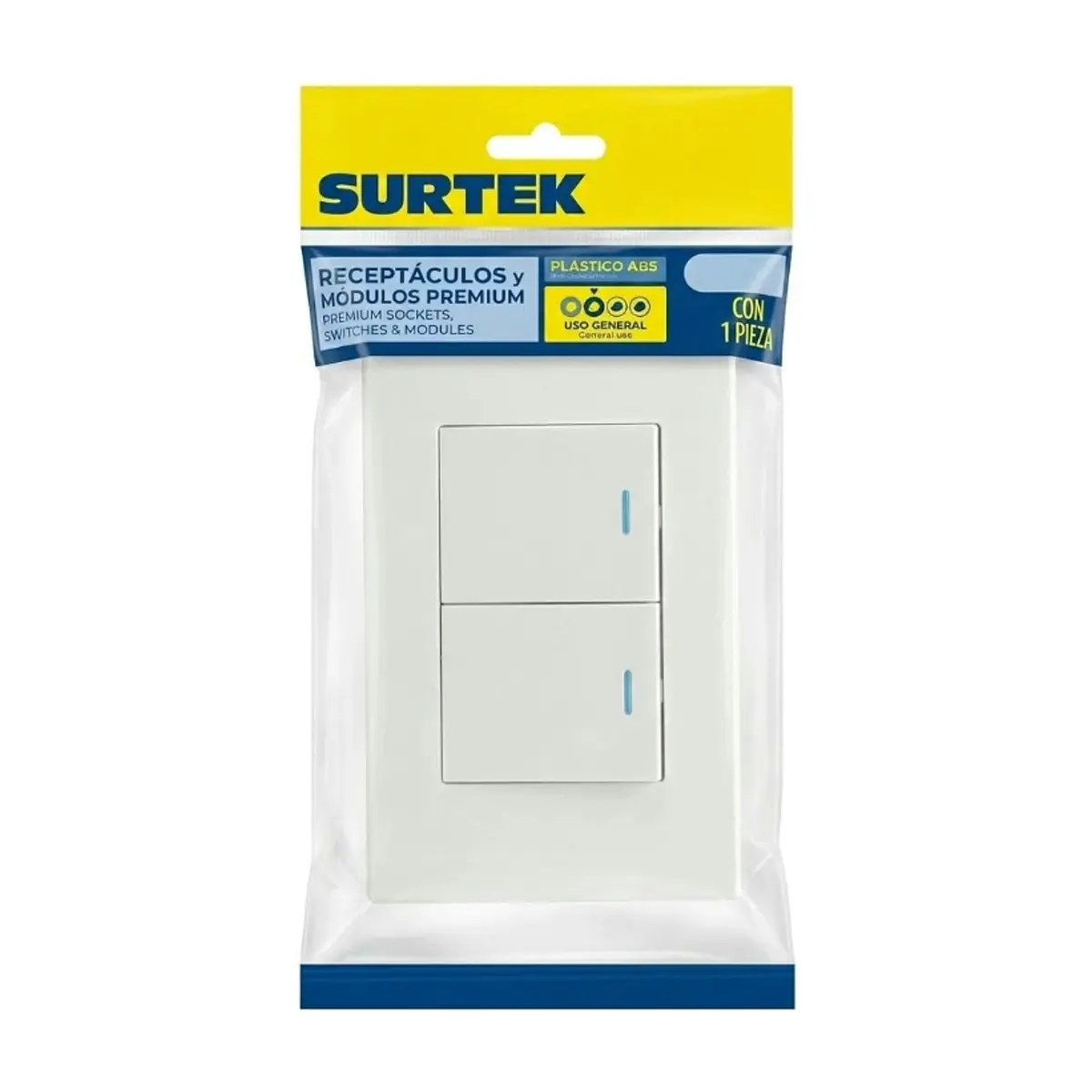 Receptáculo -interruptor- doble Surtek P622B - Imagen 1