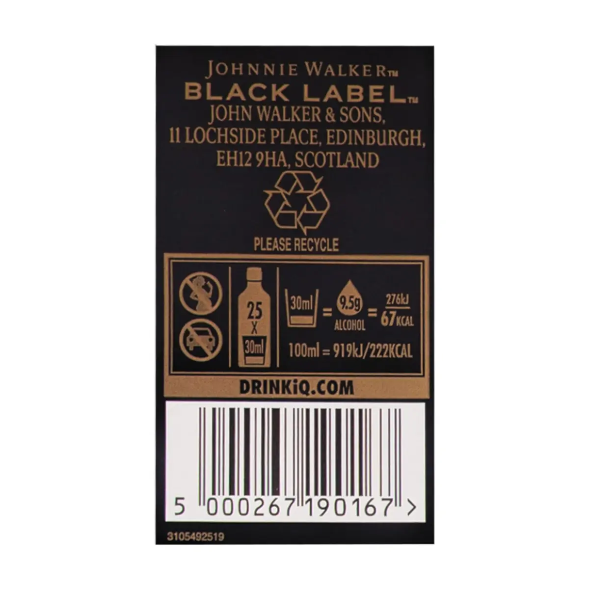 Whisky Black Label 12 años Johnnie Walker (750 ml) - Thumbnail 8
