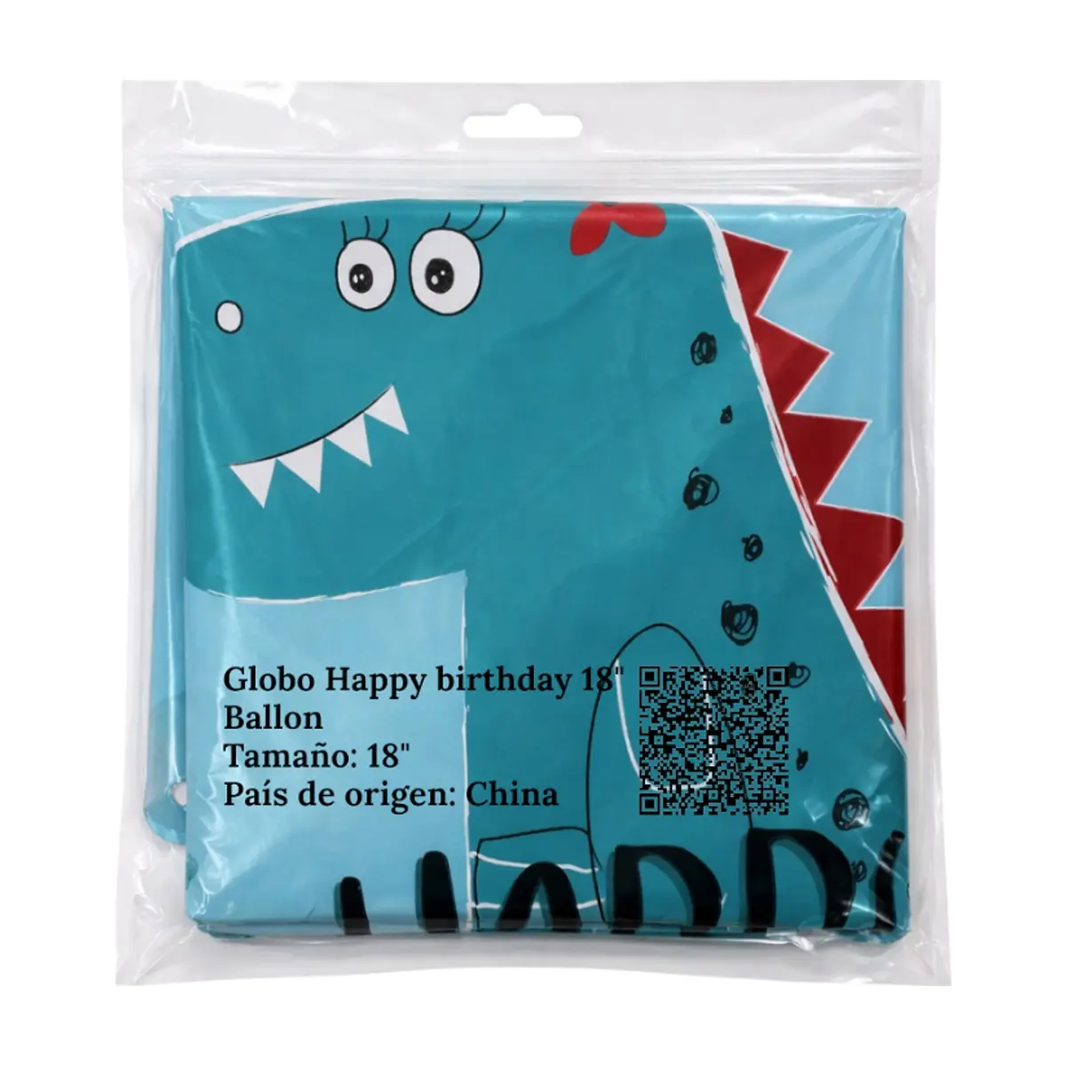Globo con temática de dinosaurios y cartel de Happy Birthday Balloon (18 pulgadas) - Thumbnail 3