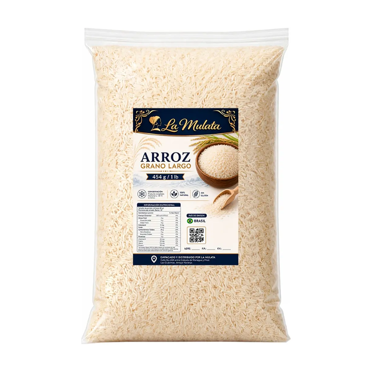 Arroz grano largo La Mulata (454 g / 1 lb)