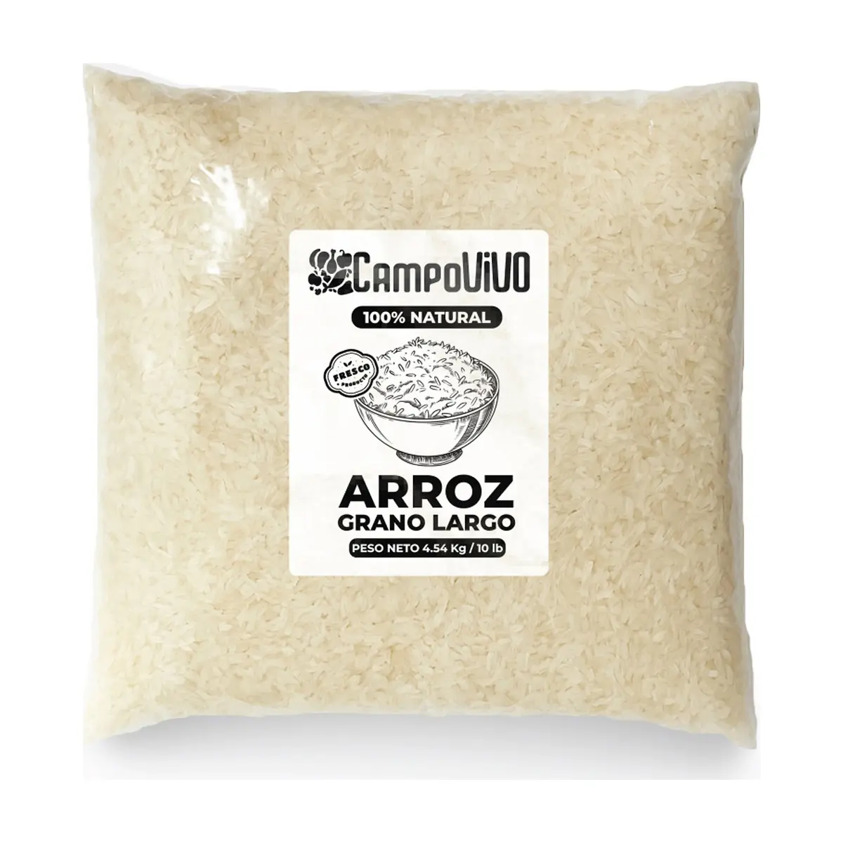 Arroz de grano largo Campo Vivo (4.54 kg / 10 lb)