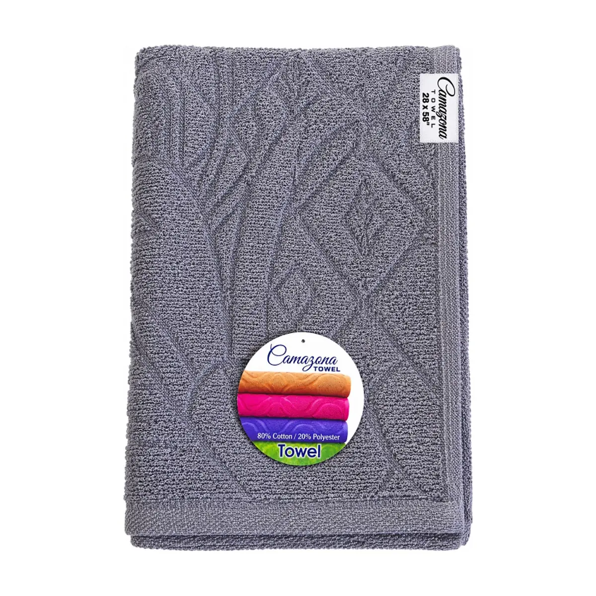 Toalla gris Camazona 71.12 × 147.32 cm - Imagen 1