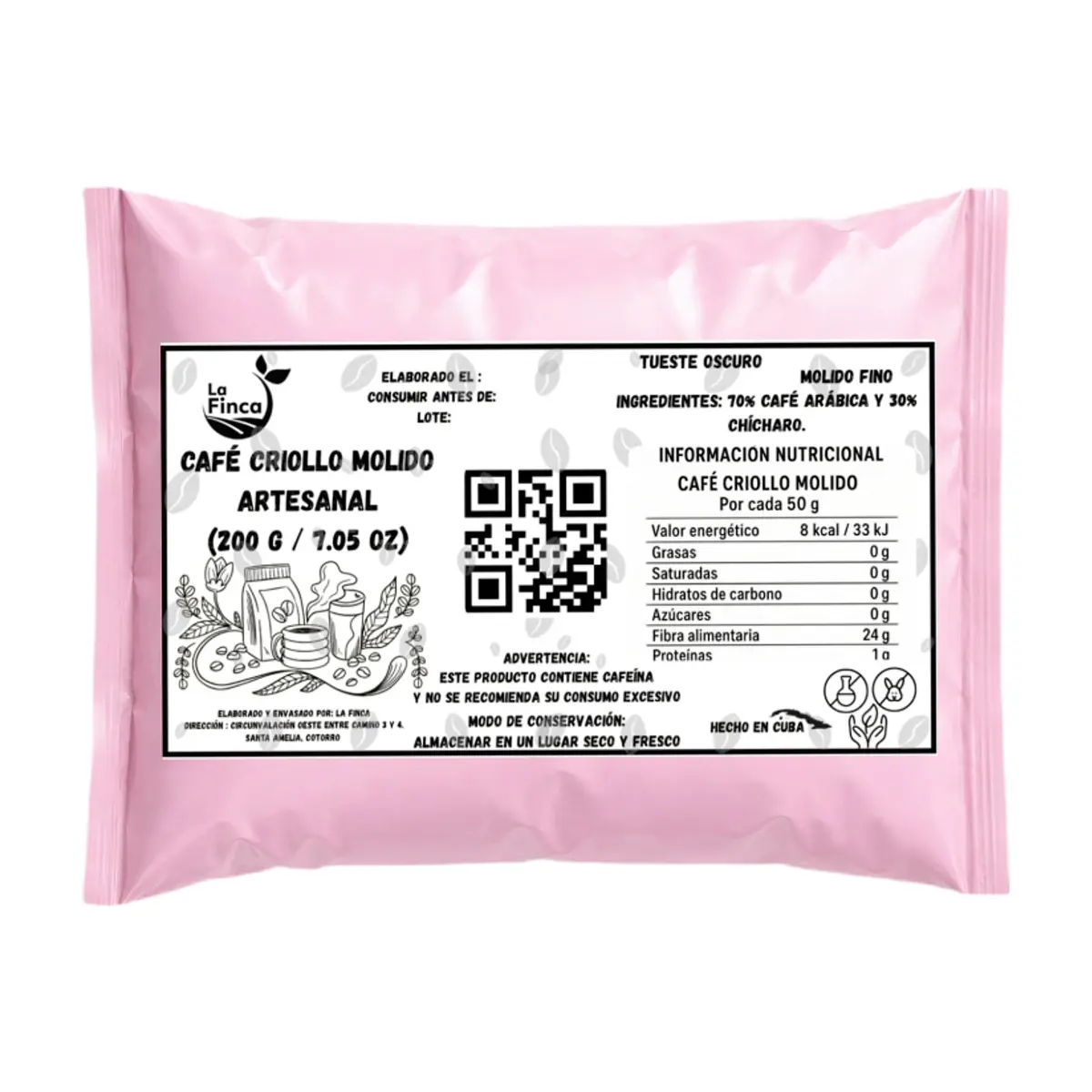 Café criollo molido artesanal La Finca (200 g / 7.05 oz)