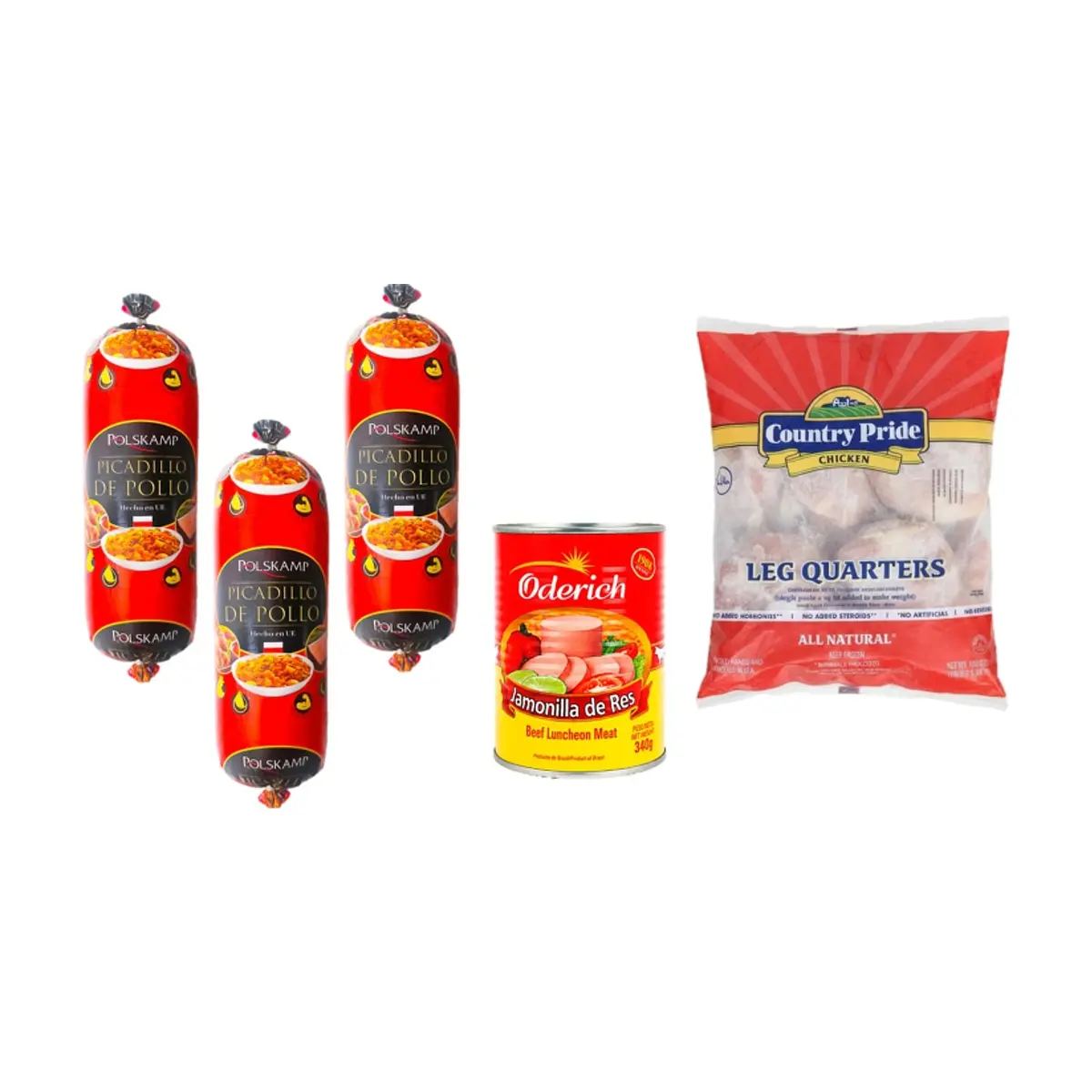 Combo mixto (pollo, picadillo y jamonilla)