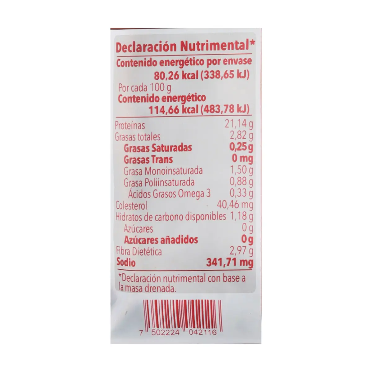 Atún en hojuelas con 23% de chile chipotle Marina Azul (74 g / 2.61 oz) - Thumbnail 3