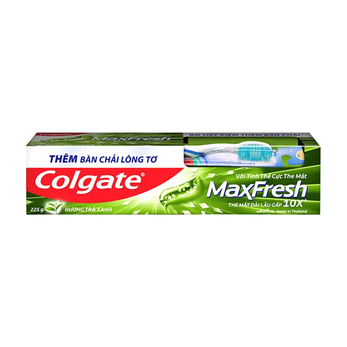 Cepillo de dientes para adultos + Pasta dental sabor té verde Max Fresh Colgate (225 g / 7.93 oz)
