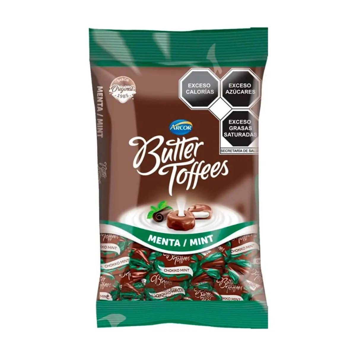 Caramelos con leche y cacao rellenos con crema de menta Arcor (126 g / 4.4 oz)