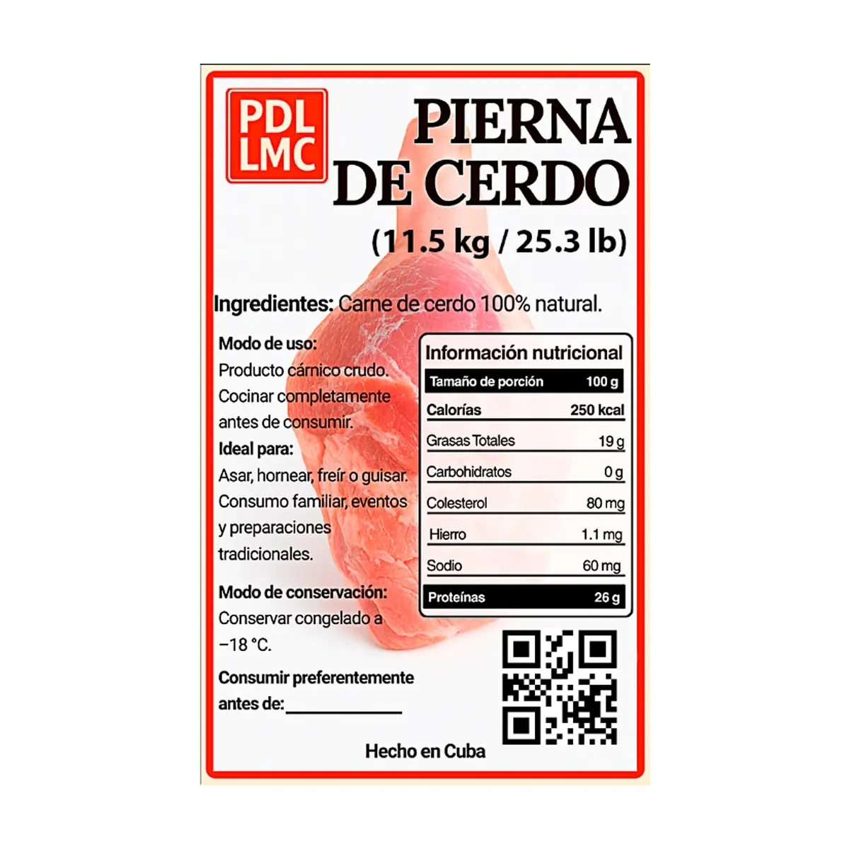 Pierna de cerdo PDL LMC (11.5 kg / 25.3 lb) - Miniatura 3