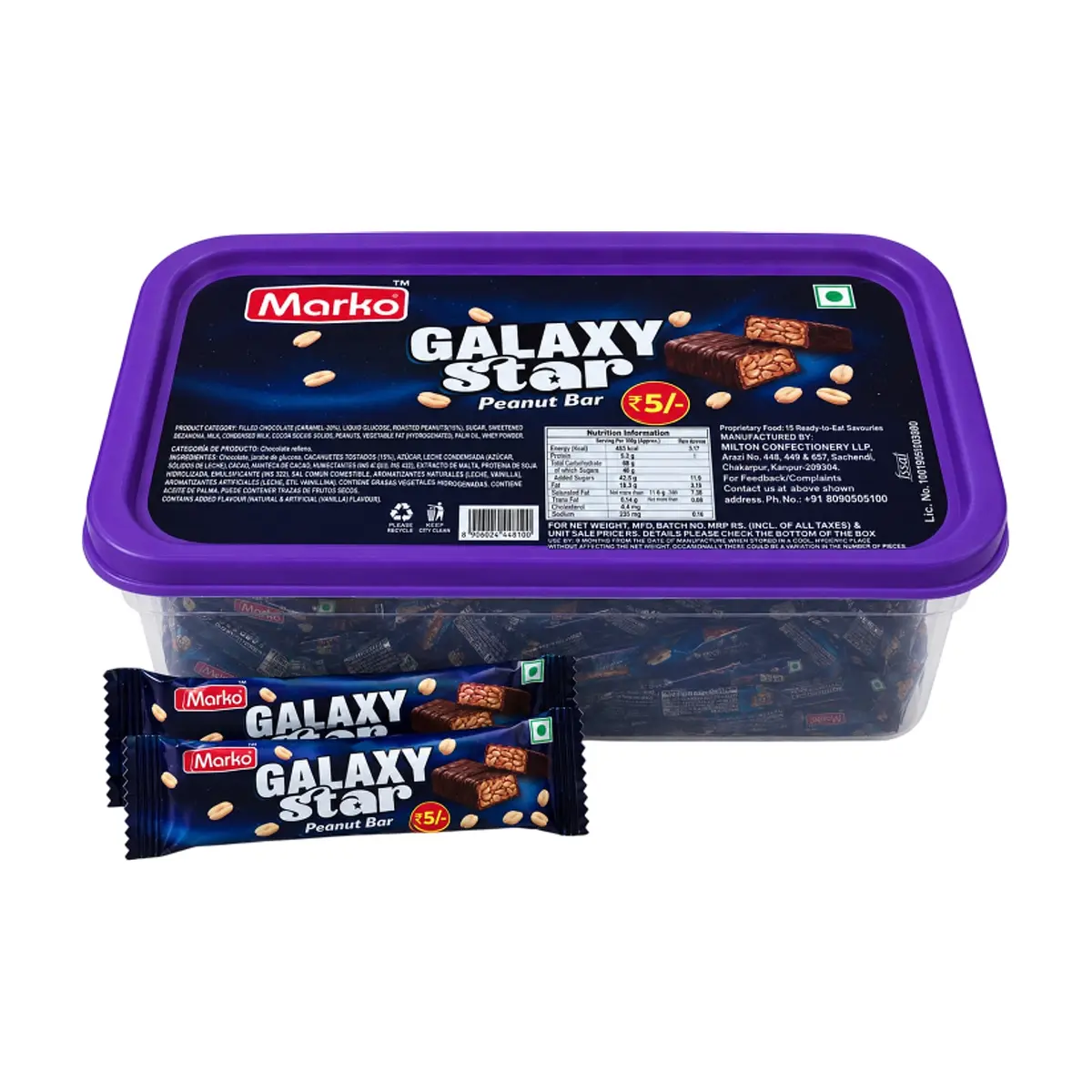 Chocolates rellenos de cacahuetes Galaxy Star Marko (30 x 13 g)