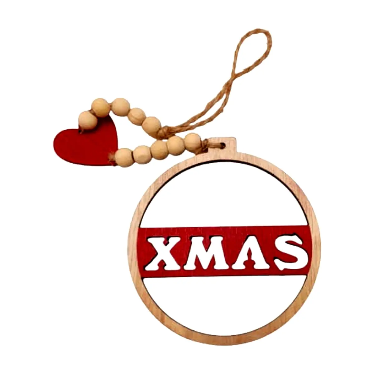 Colgante de madera con letrero XMAS de 30 cm Casa y Menaje