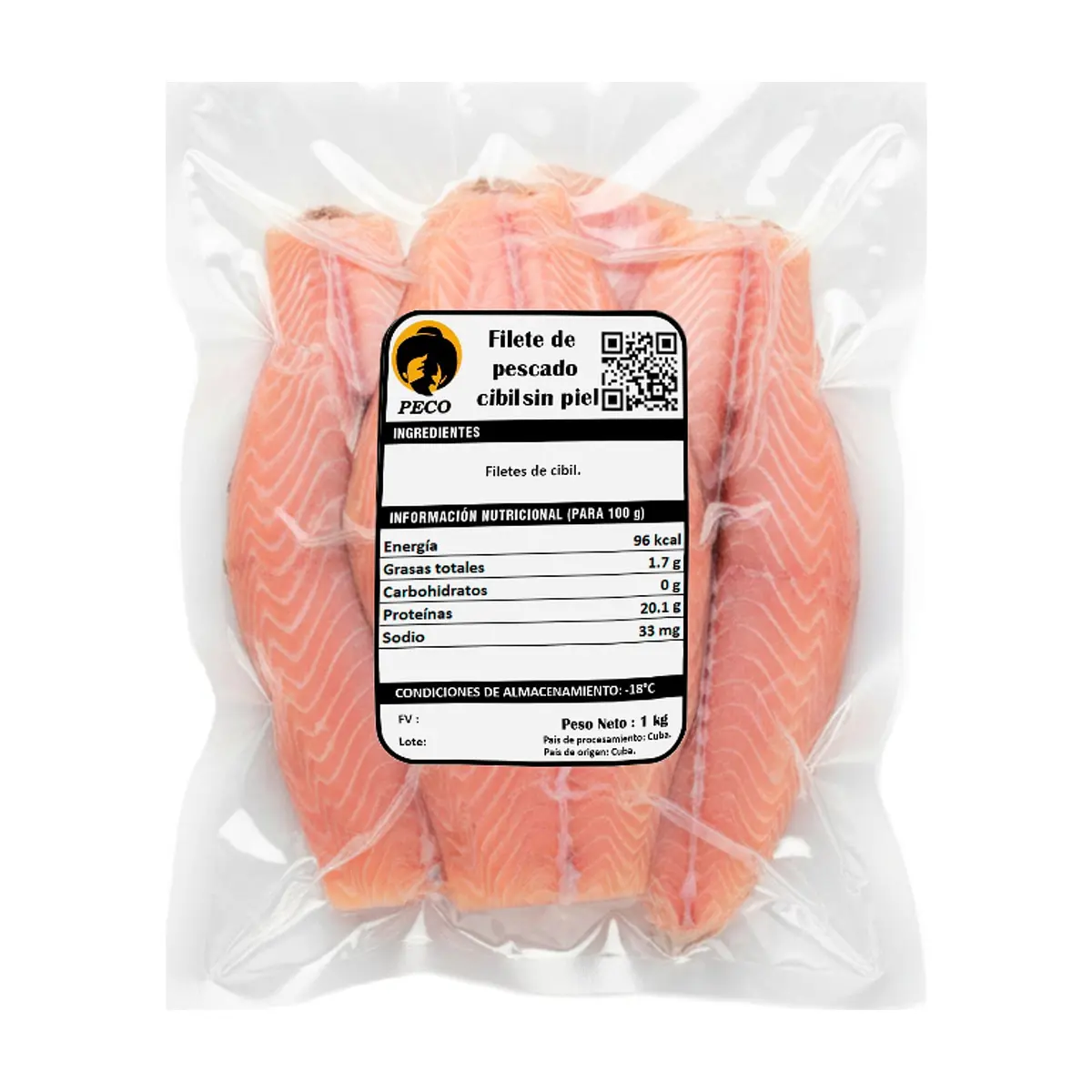 Filete de pescado cibil sin piel Peco (1 kg / 2.2 lb) - Thumbnail 2