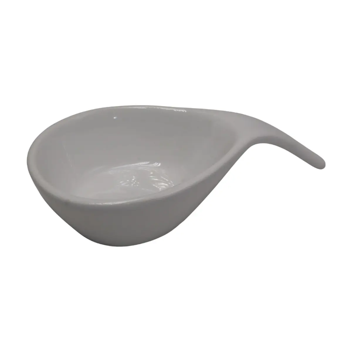 Cuenco de cerámica blanca con forma de cucharón CM (15.5 cm)