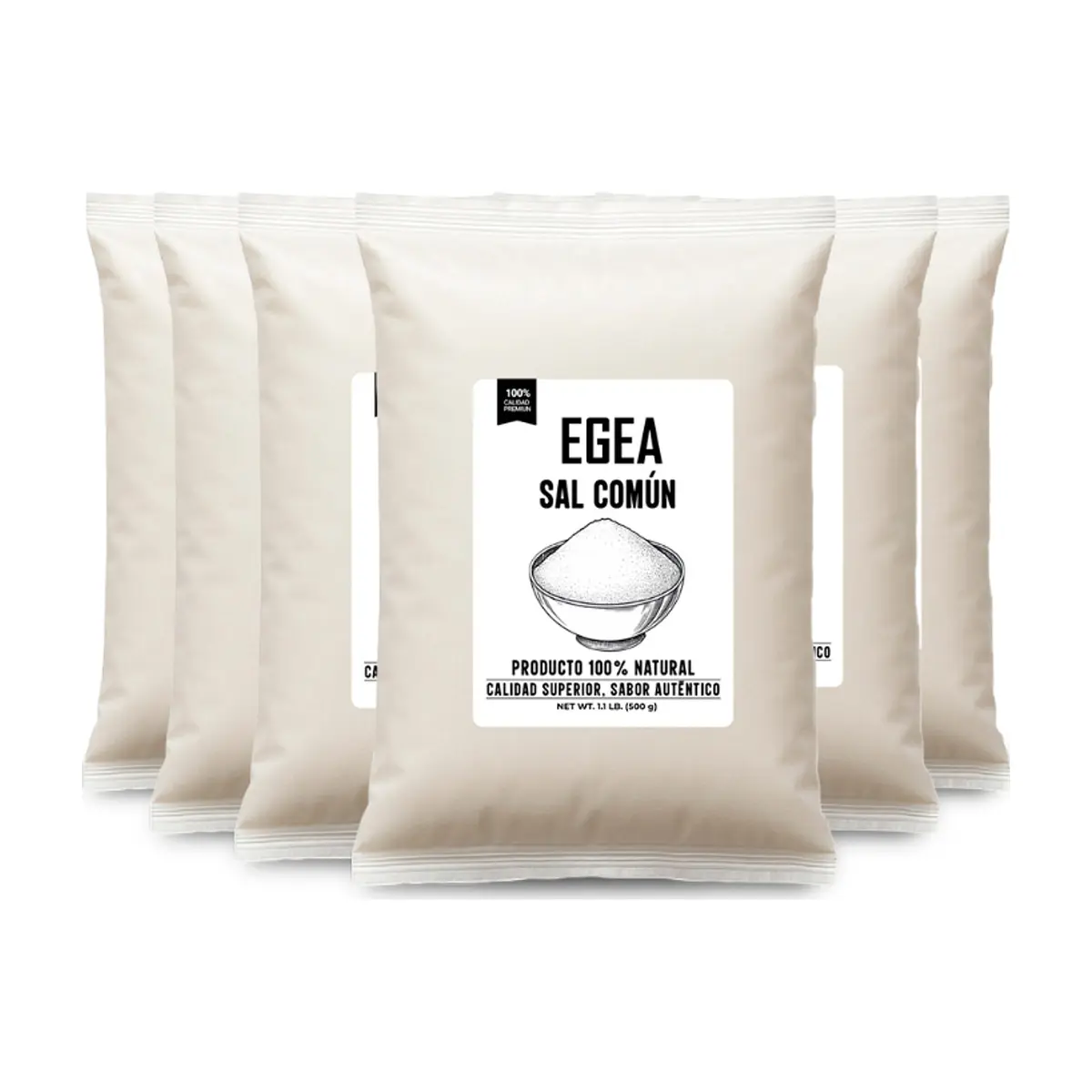 Sal común EGEA (6 x 500 g / 1.1 lb)