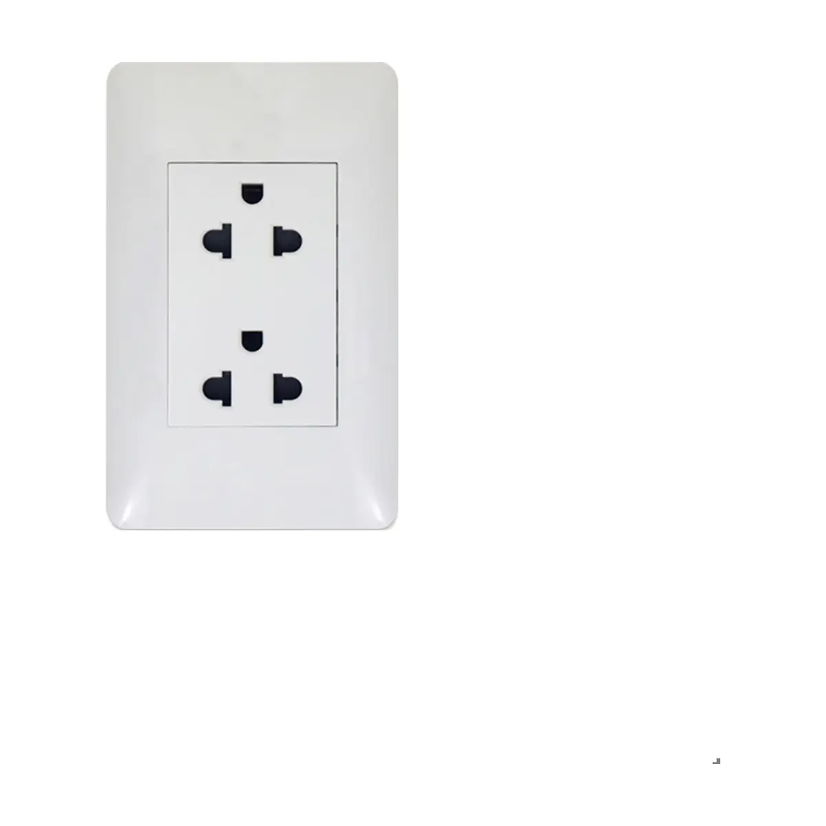 Tomacorriente doble con tapa blanca - 15 A y 127 V - Q7-Lumina