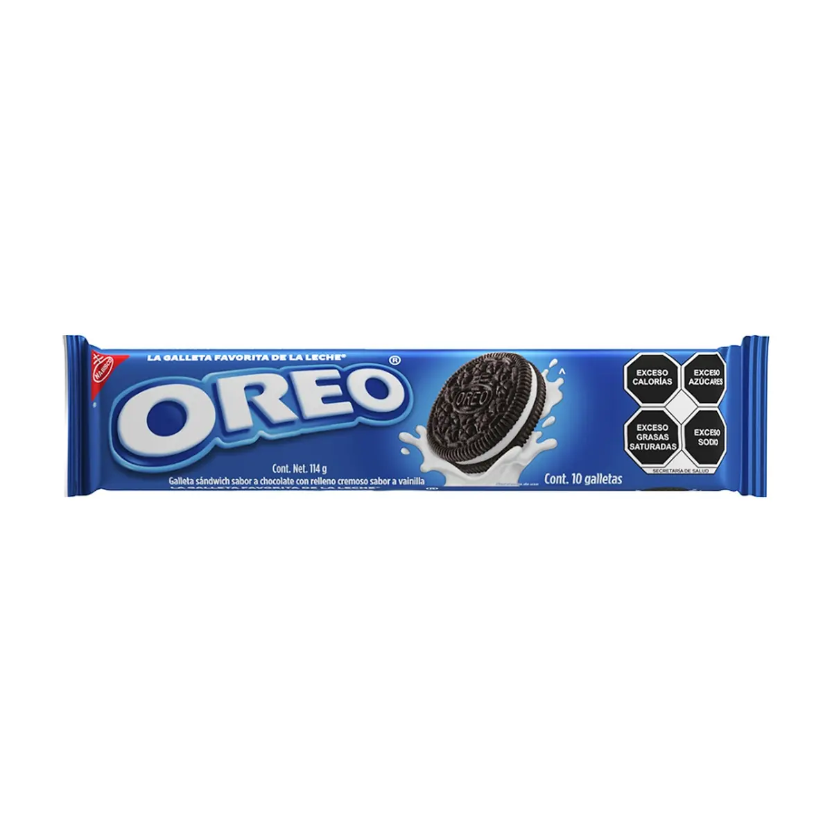 Galletas sándwich sabor a chocolate con relleno cremoso sabor vainilla Oreo (114 g / 4.02 oz)