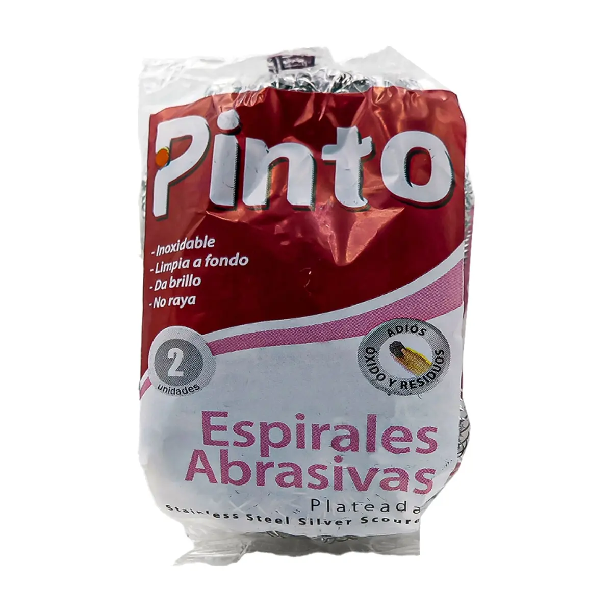 Espirales abrasivas plateadas Pinto (2 U)