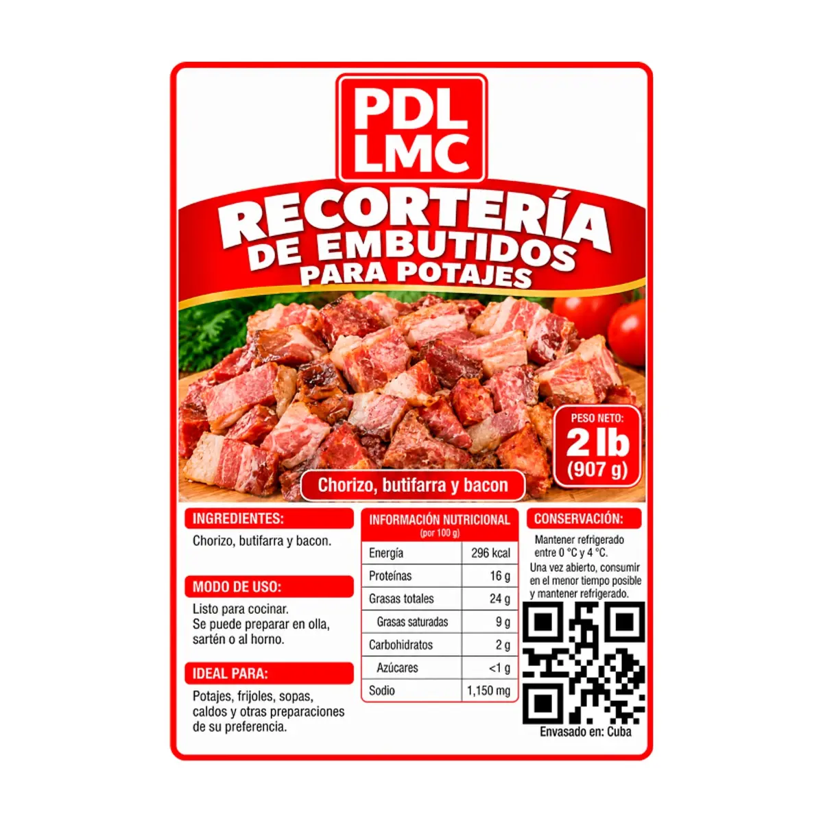 Recortería de embutidos para potajes PDL LMC (907 g / 2 lb) - Thumbnail 3