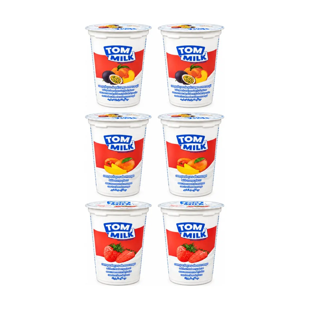 Combo mixto de yogures Tom Milk (6 x 500 g / 1.10 lb)