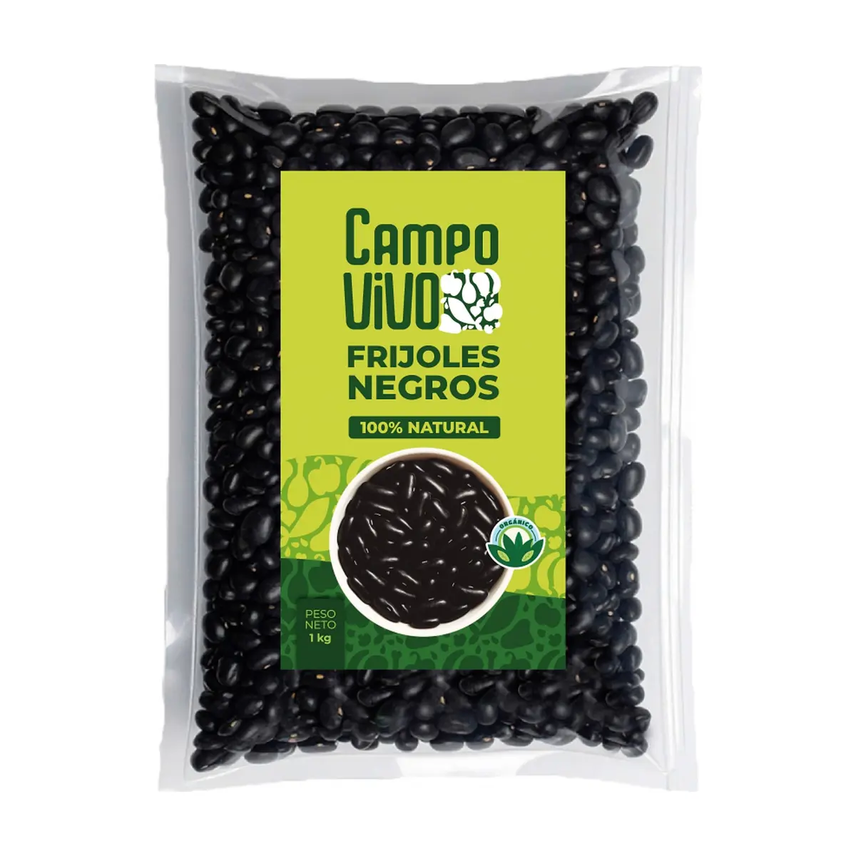 Frijoles negros Campo Vivo (1 kg / 2.2 lb)