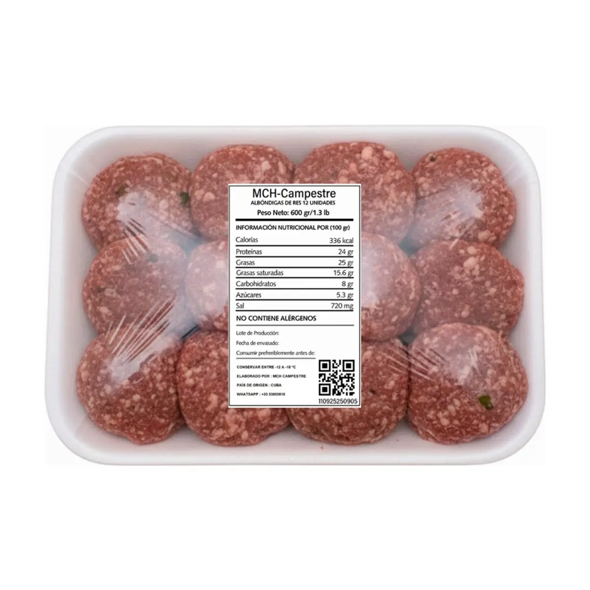 Albóndigas de carne de res MCH-Campestre (600 g / 1.32 lb) - Miniatura 1
