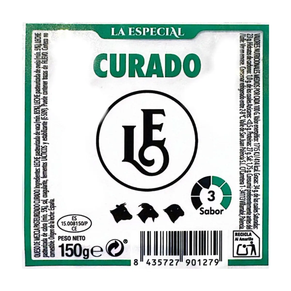 Queso Curado de cabra, oveja y vaca La Especial (150 g / 5.29 oz) - Thumbnail 2