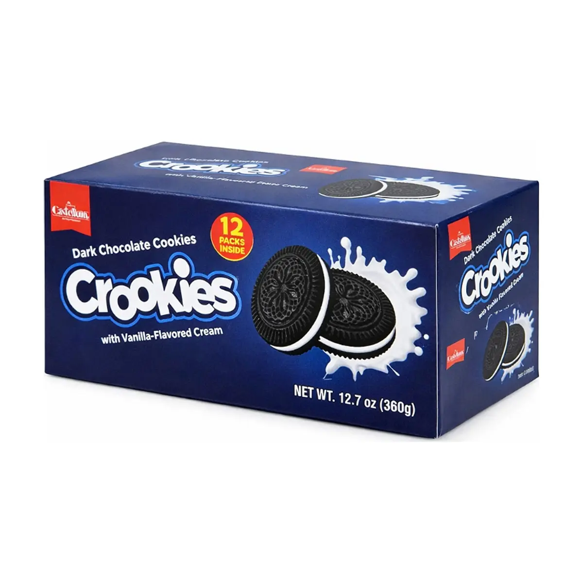Galletas de chocolate oscuro con crema de vainilla Crookies Castellum (360 g / 12.7 oz) - Miniatura 1