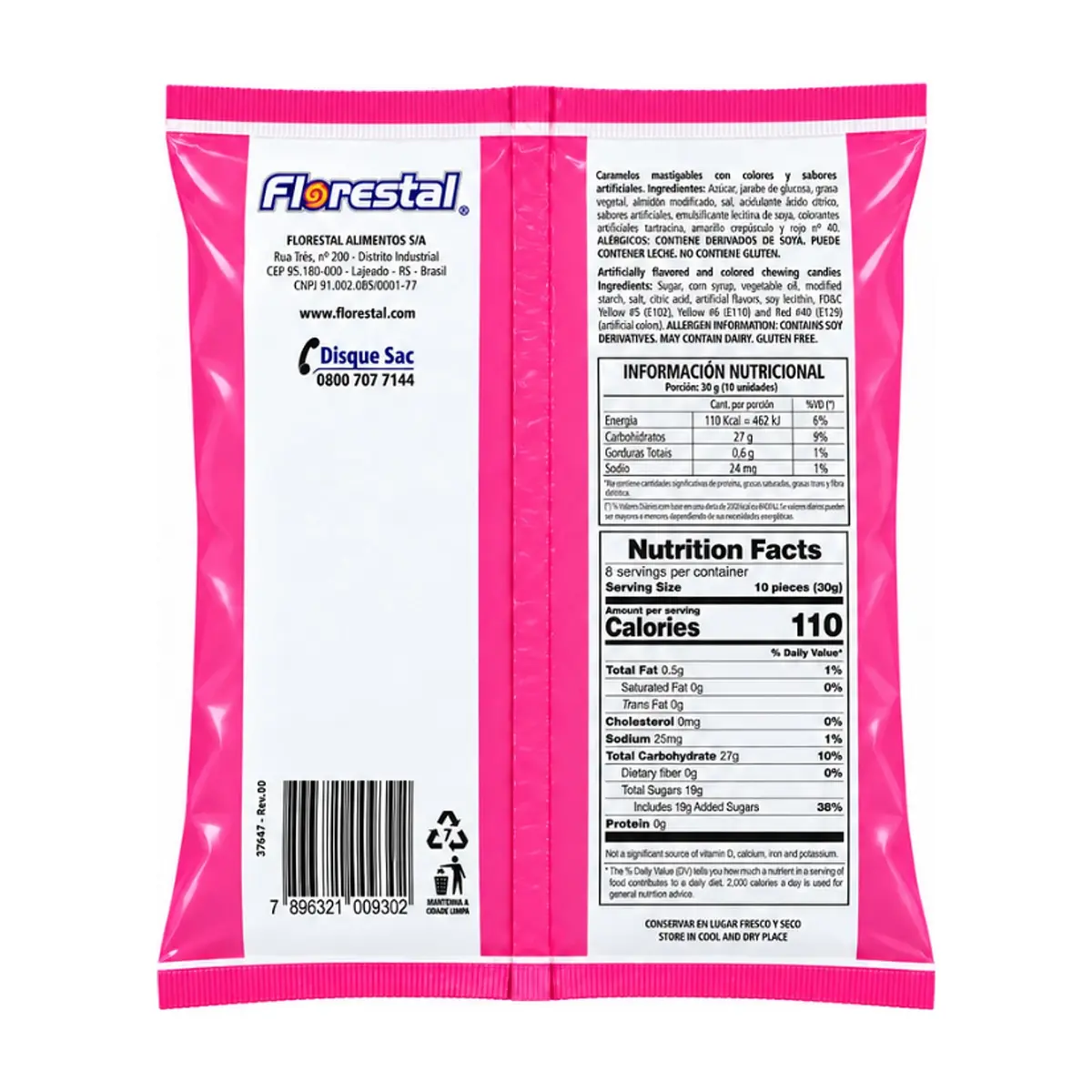 Paquete de caramelos masticables aromatizados Florestal (2 x 250 g / 8.81 oz) - Miniatura 2